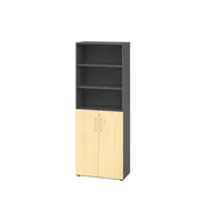 Hammerbacher Regalschrank V9 Advanced V968T3/G/3/BS, abschließbar, 6 OH, ahorn/graphit, 80x215,6x41,7cm (BxHxT) 4032062314975 Hammerbacher 4 Stück