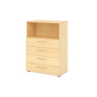 Hammerbacher Regalschrank V9 Advanced V938S4/3/3/BS, nein, 3 OH, ahorn, 80x110x41,7cm (BxHxT) 4032062309001 Hammerbacher 3 Stück