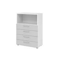 Hammerbacher Regalschrank V9 Advanced V938S4/W/5/BS, nein, 3 OH, grau/weiß, 80x110x41,7cm (BxHxT) 4032062315330 Hammerbacher 3 Stück