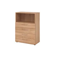 Hammerbacher Regalschrank V9 Advanced V938S4/N/N/BS, nein, 3 OH, nussbaum, 80x110x41,7cm (BxHxT) 4032062325148 Hammerbacher 3 Stück