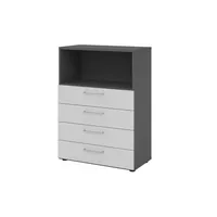 Hammerbacher Regalschrank V9 Advanced V938S4/G/5/BS, nein, 3 OH, grau/graphit, 80x110x41,7cm (BxHxT) 4032062309278 Hammerbacher 3 Stück