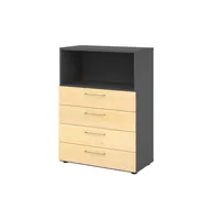 Hammerbacher Regalschrank V9 Advanced V938S4/G/3/BS, nein, 3 OH, ahorn/graphit, 80x110x41,7cm (BxHxT) 4032062315323 Hammerbacher 3 Stück