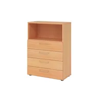 Hammerbacher Regalschrank V9 Advanced V938S4/6/6/BS, nein, 3 OH, buche, 80x110x41,7cm (BxHxT) 4032062324721 Hammerbacher 3 Stück