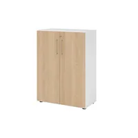 Hammerbacher Aktenschrank V9 Advanced V938T3/W/E/BS, abschließbar, 3 OH, asteiche/weiß, 80x110x41,7cm (BxHxT) 4032062305560 Hammerbacher 2 Stück