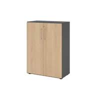 Hammerbacher Aktenschrank V9 Advanced V938T3/G/E/BS, abschließbar, 3 OH, eiche/graphit, 80x110x41,7cm (BxHxT) 4032062305584 Hammerbacher 2 Stück
