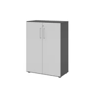 Hammerbacher Aktenschrank V9 Advanced V938T3/G/5/BS, abschließbar, 3 OH, grau/graphit, 80x110x41,7cm (BxHxT) 4032062305607 Hammerbacher 2 Stück