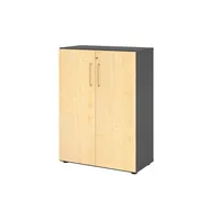 Hammerbacher Aktenschrank V9 Advanced V938T3/G/3/BS, abschließbar, 3 OH, ahorn/graphit, 80x110x41,7cm (BxHxT) 4032062314968 Hammerbacher 2 Stück