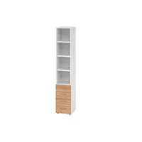 Hammerbacher Regalschrank V9 Advanced V964S4/W/N/BS, nein, 6 OH, nussbaum/weiß, 40x215,6x41,7cm (BxHxT) 4032062324974 Hammerbacher 2 Stück
