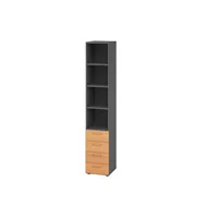 Hammerbacher Regalschrank V9 Advanced V964S4/G/6/BS, nein, 6 OH, buche/graphit, 40x215,6x41,7cm (BxHxT) 4032062324547 Hammerbacher 2 Stück