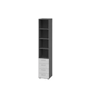 Hammerbacher Regalschrank V9 Advanced V964S4/G/5/BS, nein, 6 OH, grau/graphit, 40x215,6x41,7cm (BxHxT) 4032062308981 Hammerbacher 2 Stück