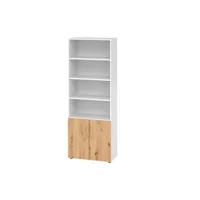 Hammerbacher Regalschrank V9 Advanced V968T2/W/R/BS, abschließbar, 6 OH, asteiche/weiß, 80x215,6x41,7cm (BxHxT) 4032062309377 Hammerbacher 3 Stück