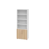 Hammerbacher Regalschrank V9 Advanced V968T2/W/E/BS, abschließbar, 6 OH, eiche/weiß, 80x215,6x41,7cm (BxHxT) 4032062309360 Hammerbacher 3 Stück