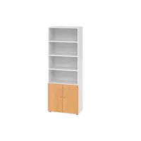 Hammerbacher Regalschrank V9 Advanced V968T2/W/6/BS, abschließbar, 6 OH, buche/weiß, 80x215,6x41,7cm (BxHxT) 4032062324578 Hammerbacher 3 Stück