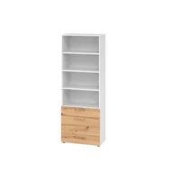 Hammerbacher Regalschrank V9 Advanced V968S4/W/R/BS, nein, 6 OH, asteiche/weiß, 80x215,6x41,7cm (BxHxT) 4032062309131 Hammerbacher 5 Stück