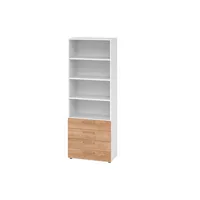 Hammerbacher Regalschrank V9 Advanced V968S4/W/N/BS, nein, 6 OH, nussbaum/weiß, 80x215,6x41,7cm (BxHxT) 4032062325056 Hammerbacher 5 Stück