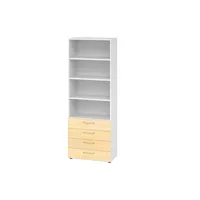 Hammerbacher Regalschrank V9 Advanced V968S4/W/3/BS, nein, 6 OH, ahorn/weiß, 80x215,6x41,7cm (BxHxT) 4032062309049 Hammerbacher 5 Stück