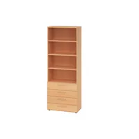 Hammerbacher Regalschrank V9 Advanced V968S4/6/6/BS, nein, 6 OH, buche, 80x215,6x41,7cm (BxHxT) 4032062324752 Hammerbacher 5 Stück