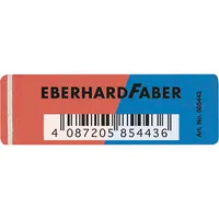40 x Eberhard Faber Radiergummi Kautschuk 19x8x50mm rot/blau