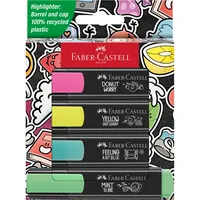 Faber-Castell Textmarker Graffiti, 254690, Pack, 4-farbig sortiert, 1-5mm Keilspitze 4005402546909 Faber-Castell 4 Stück