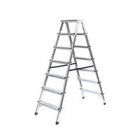 MUNK Stehleiter 11167, 2x 7 Stufen, silber, Aluminium 4031405111677 MUNK