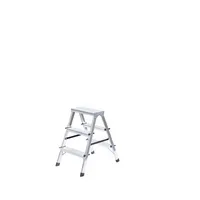 MUNK Stehleiter 11163, 2x 3 Stufen, silber, Aluminium 4031405111639 MUNK