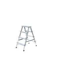 MUNK Stehleiter 11164, 2x 4 Stufen, silber, Aluminium 4031405111646 MUNK