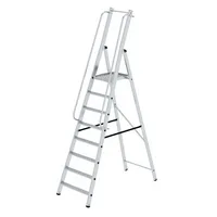 MUNK Stehleiter 51098 ML, 1x 8 Stufen, silber, Aluminium 4031405510982 MUNK