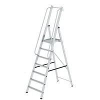 MUNK Stehleiter 51097 ML, 1x 7 Stufen, silber, Aluminium 4031405510975 MUNK