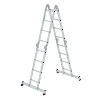 MUNK Multifunktionsleiter 11111 nivello, 4x 4 Stufen, silber, Aluminium 4031405111110 MUNK