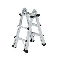 MUNK Teleskopleiter 32013 oTraverse, 4x 3 Stufen, silber, Aluminium 4031405320130 MUNK
