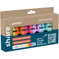 share Textmarker made by edding, 4-0021-6-1000, Pack, neongelb, neonorange, neonpink, pastellviolett, pastellblau, pastellgrün, 1-3mm  6 Stück