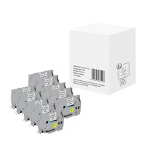 Alpedia Schriftband WBBRRLT231WT10, 12mm x 8m, weiß/schwarz, laminiert, kompatibel zu P-touch TZe-231 6937173442174 Alpedia 10 Stück
