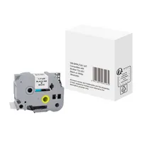 Alpedia Schriftband TZE-261, 36mm x 8m, schwarz/weiß, laminiert, kompatibel zu P-touch TZe-261 6941881235164 Alpedia
