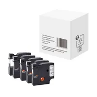 Alpedia Schriftband WBDMRL45013WT5, 12mm x 7m, schwarz/weiß, nein, kompatibel zu D1 45013 / S0720530 6937173442204 Alpedia 5 Stück