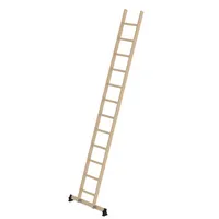 MUNK Anlegeleiter 33117 nivello, 1x 12 Stufen, braun, Holz 4031405331174 MUNK