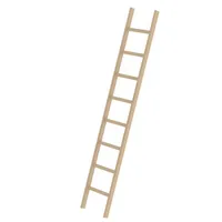 MUNK Anlegeleiter 33108 oTraverse, 1x 8 Stufen, braun, Holz 4031405331082 MUNK