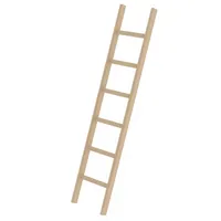 MUNK Anlegeleiter 33106 oTraverse, 1x 6 Stufen, braun, Holz 4031405331068 MUNK
