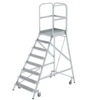 MUNK Podestleiter 50108, 1x 8 Stufen, silber, Aluminium 4031405501089 MUNK
