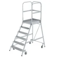 MUNK Podestleiter 50106, 1x 6 Stufen, silber, Aluminium 4031405501065 MUNK