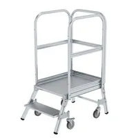 MUNK Podestleiter 50102, 1x 2 Stufen, silber, Aluminium 4031405501027 MUNK