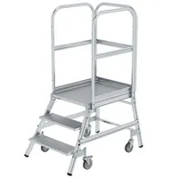 MUNK Podestleiter 50103, 1x 3 Stufen, silber, Aluminium 4031405501034 MUNK