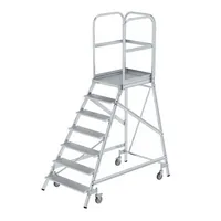MUNK Podestleiter 50107, 1x 7 Stufen, silber, Aluminium 4031405501072 MUNK