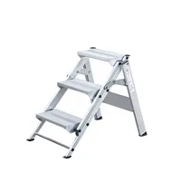 MUNK Trittleiter 55003, 1x 3 Stufen, silber, Aluminium 4031405550032 MUNK