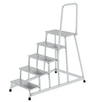 MUNK Podestleiter 50045, 1x 5 Stufen, silber, Aluminium 4031405500457 MUNK