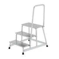 MUNK Podestleiter 50043, 1x 3 Stufen, silber, Aluminium 4031405500433 MUNK