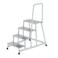 MUNK Podestleiter 50044, 1x 4 Stufen, silber, Aluminium 4031405500440 MUNK