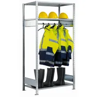SCHULTE Garderobenregal 14150 silber 75,0 x 60,0 x 200,0 cm 4004514257178 SCHULTE