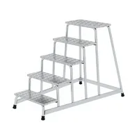 MUNK Podestleiter 50035, 1x 5 Stufen, silber, Aluminium 4031405500358 MUNK