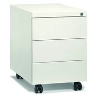 Soennecken Rollcontainer 820207901 Base L, verkehrsweiß, 3 Schubladen, Stahl, abschließbar 4003969167988 Soennecken