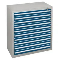 SCHULTE Schubladenschrank 36287 10 Schübe  100 x 110 x 50 cm blau grau abschließbar 4004514276957 SCHULTE
